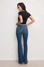 GOOD LEGS FLARE JEANS LONG BLUE004