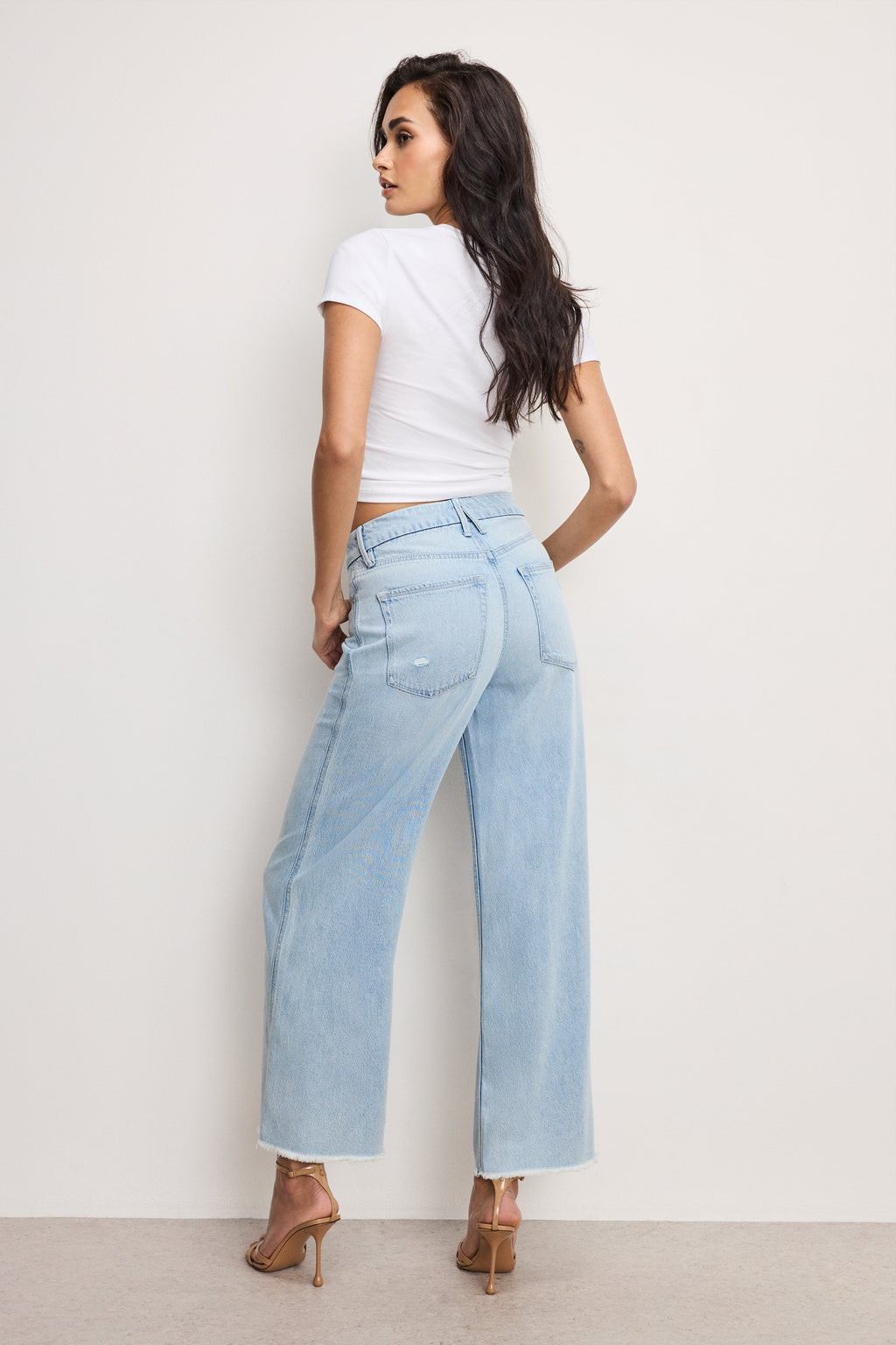 WEIGHTLESS GOOD SKATE WIDE CROPPED JEANS INDIGO959