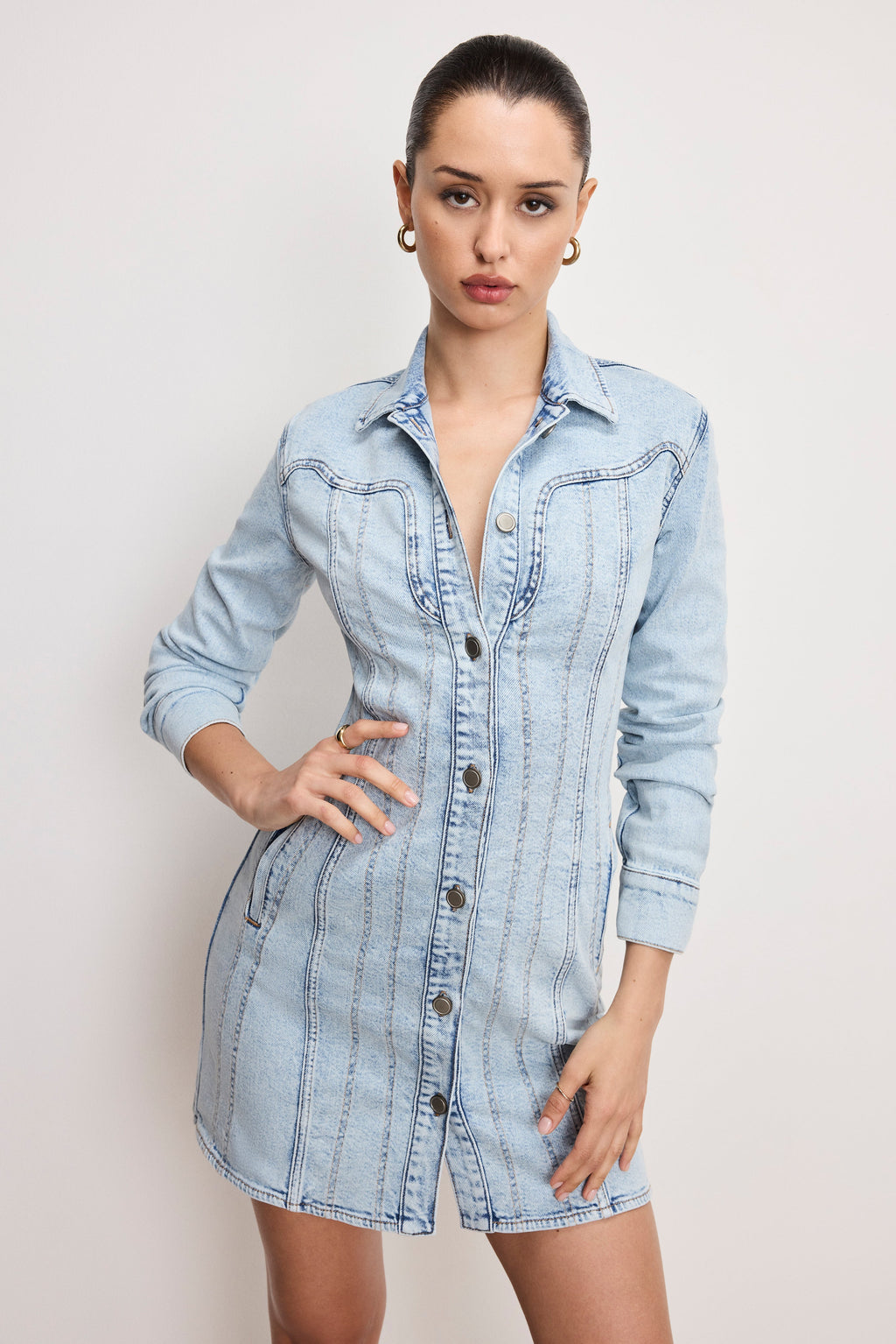 DOLLY DENIM CORSET DRESS INDIGO1022
