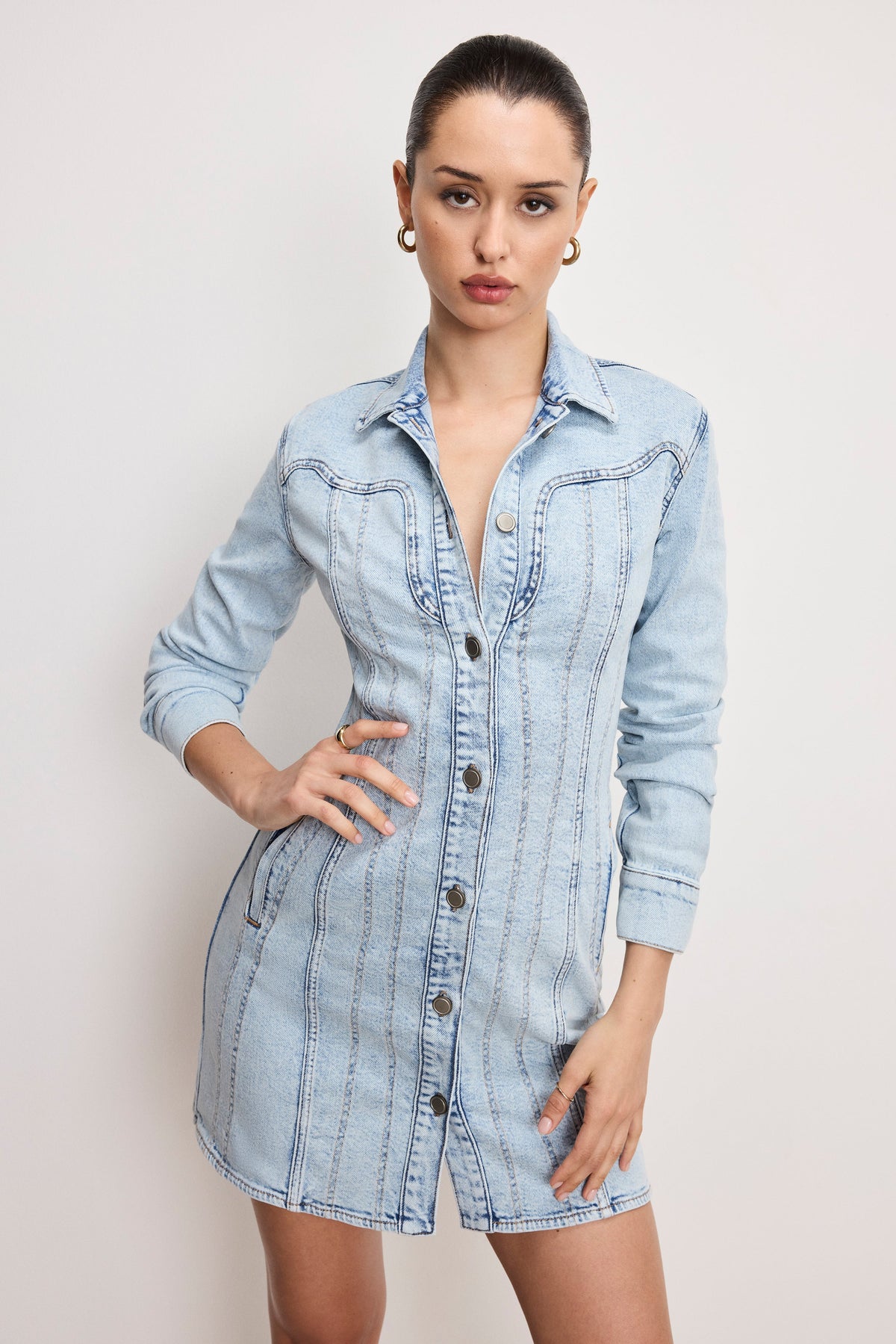 DOLLY DENIM CORSET DRESS INDIGO1022