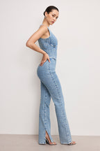 DOLLY CRYSTAL DENIM PULL ON PANTS INDIGO1023