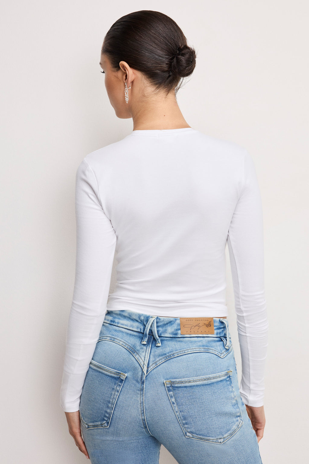 DOLLY BUTTERFLY SUPER STRETCH LONG SLEEVE WHITE001