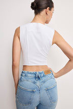 DOLLY POPLIN BUSTIER WHITE001