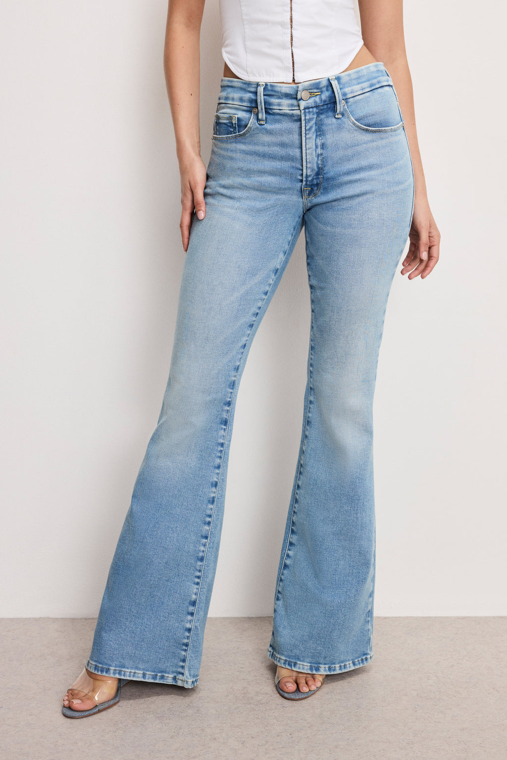 DOLLY JOLEANS FLARE JEANS INDIGO1019