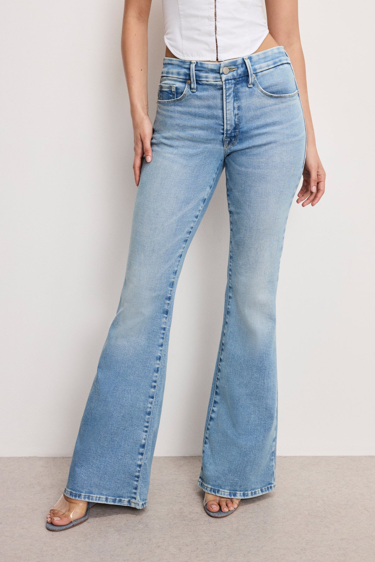 DOLLY JOLEANS FLARE JEANS INDIGO1019
