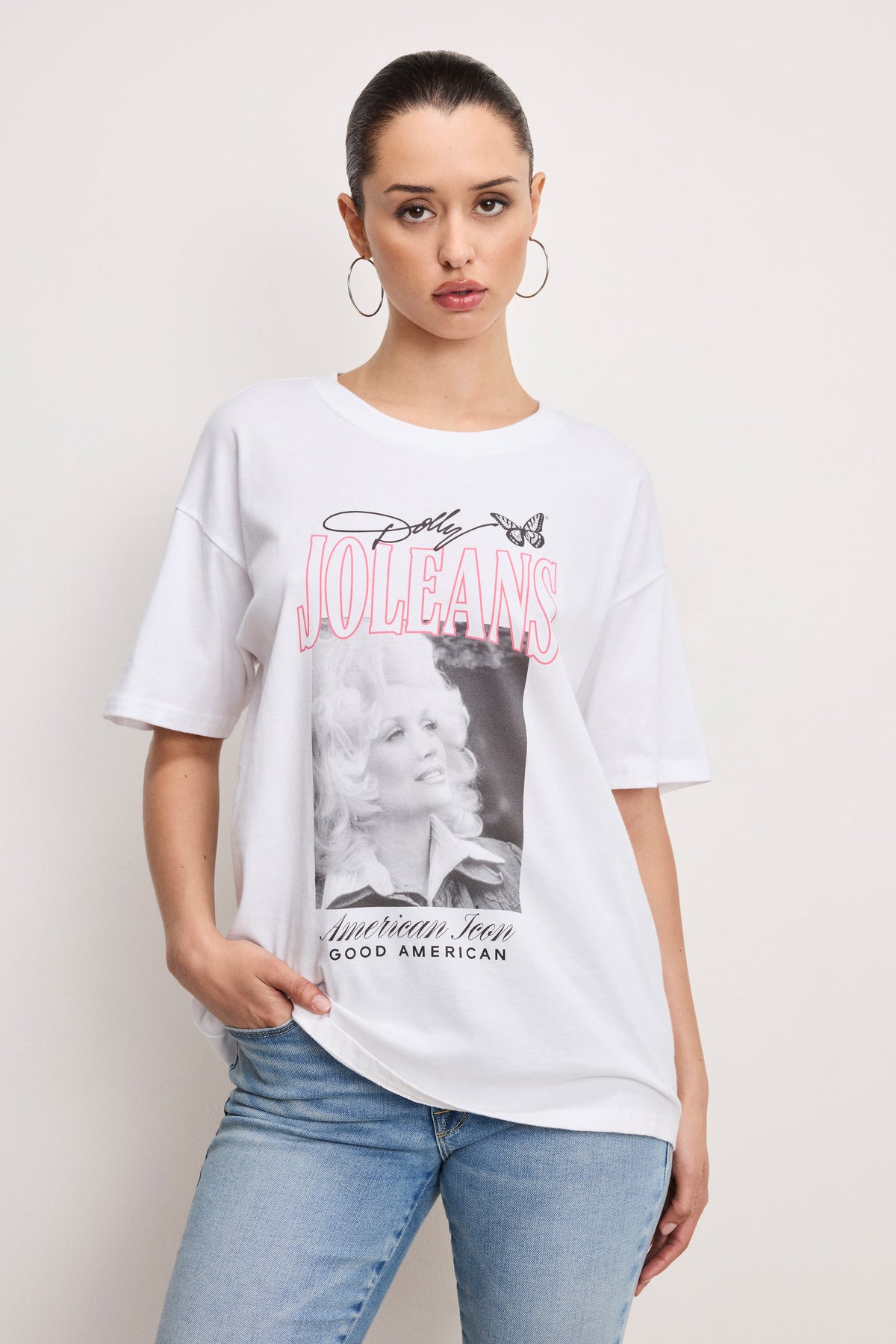 DOLLY OVERSIZED CONCERT TEE WHITE001