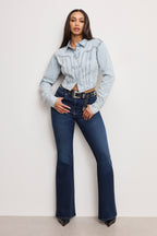 DOLLY DENIM CORSET SHIRT INDIGO1021