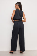 TWILL PARACHUTE PANTS BLACK001