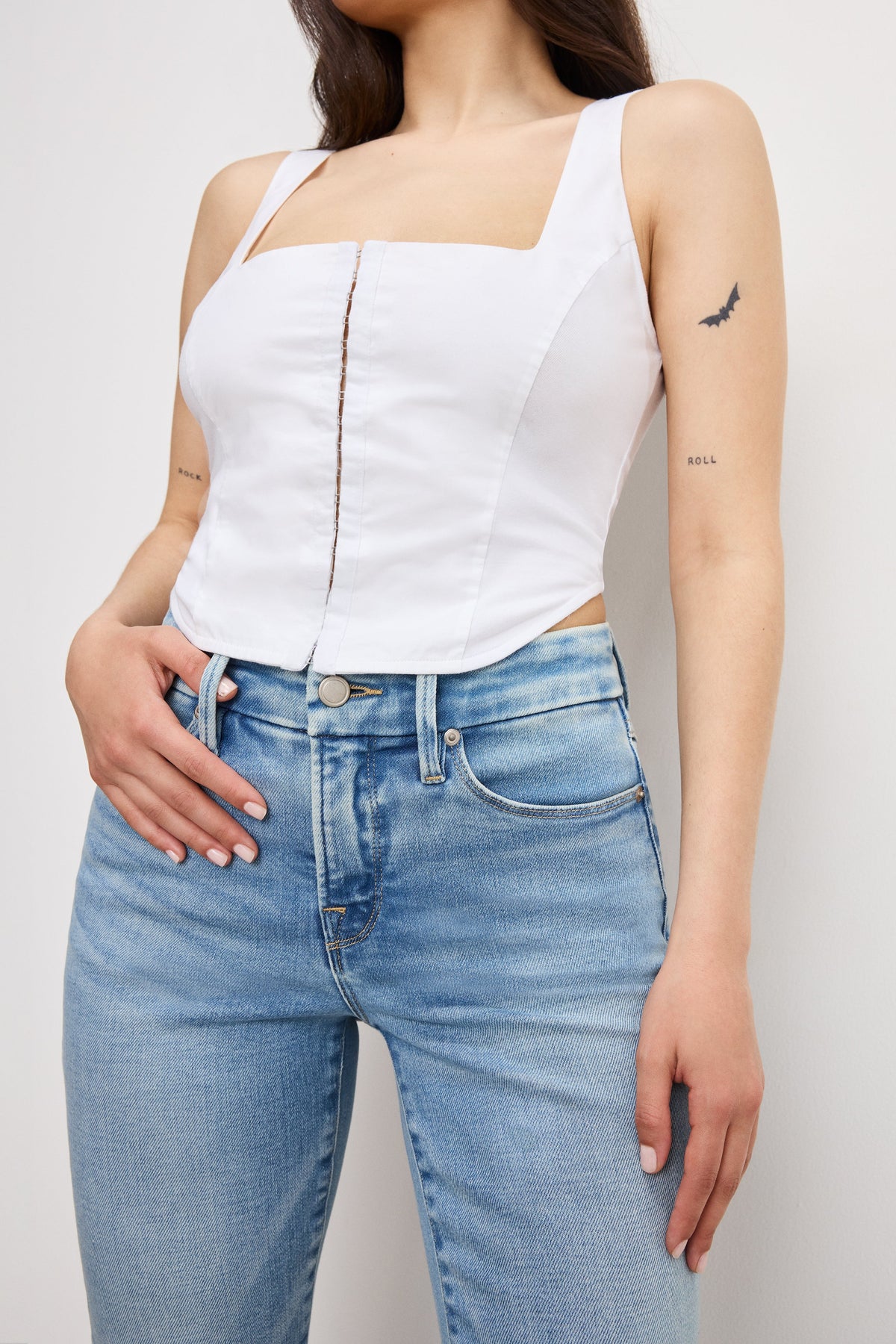 DOLLY JOLEANS PETITE FLARE JEANS INDIGO1019