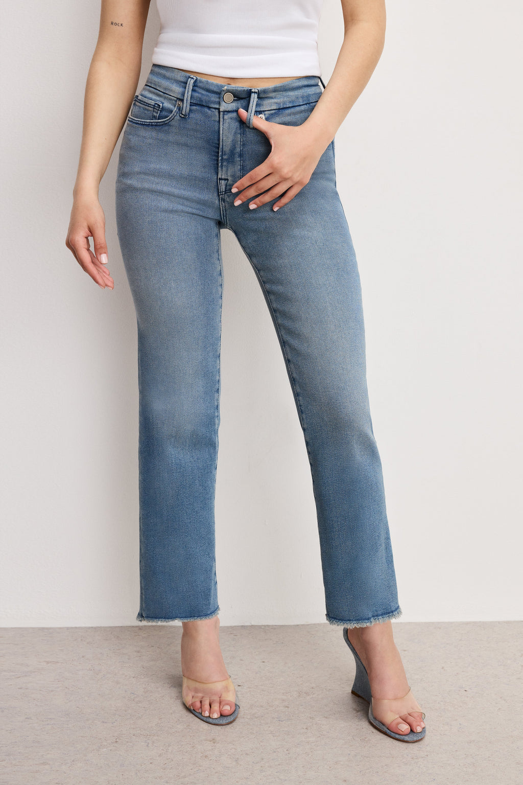GOOD PETITE STRAIGHT JEANS BLUE449
