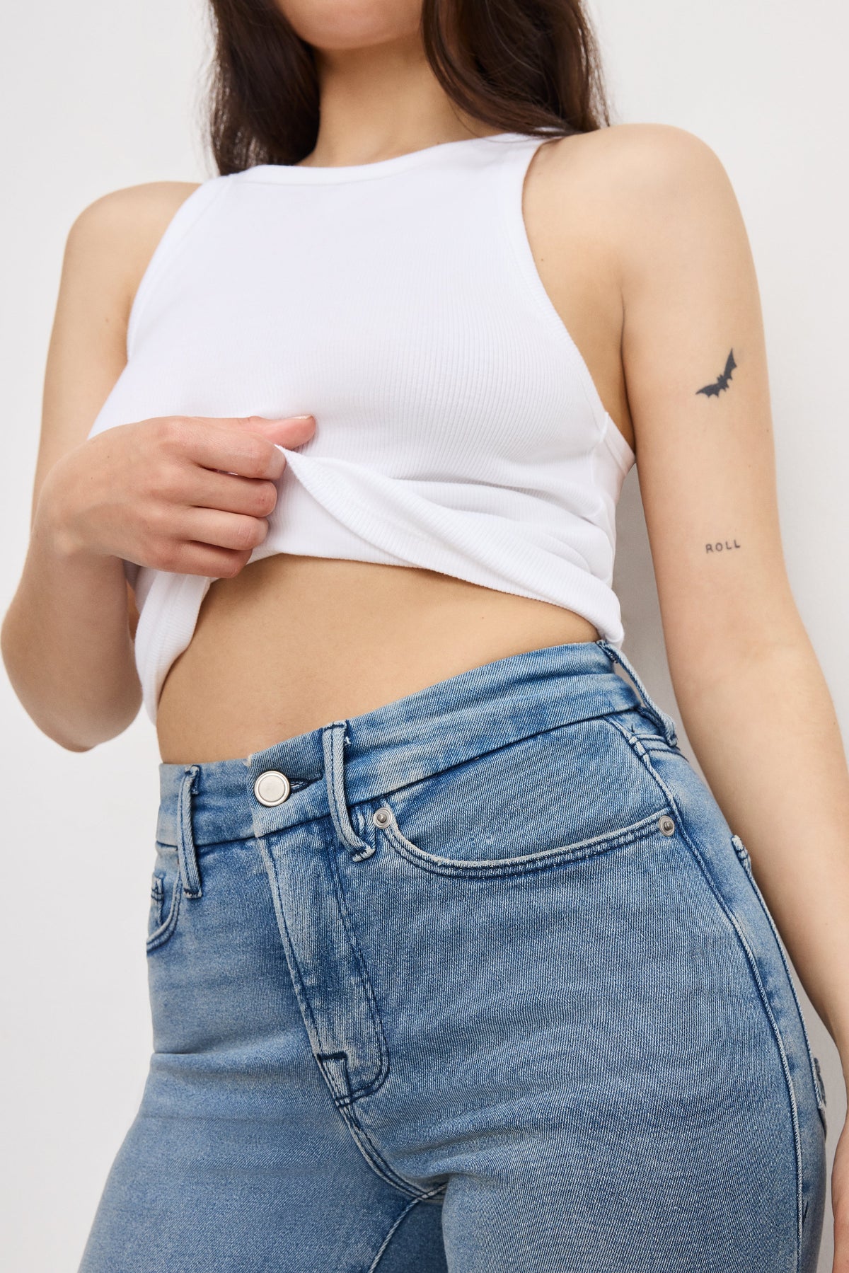 GOOD PETITE STRAIGHT JEANS BLUE449