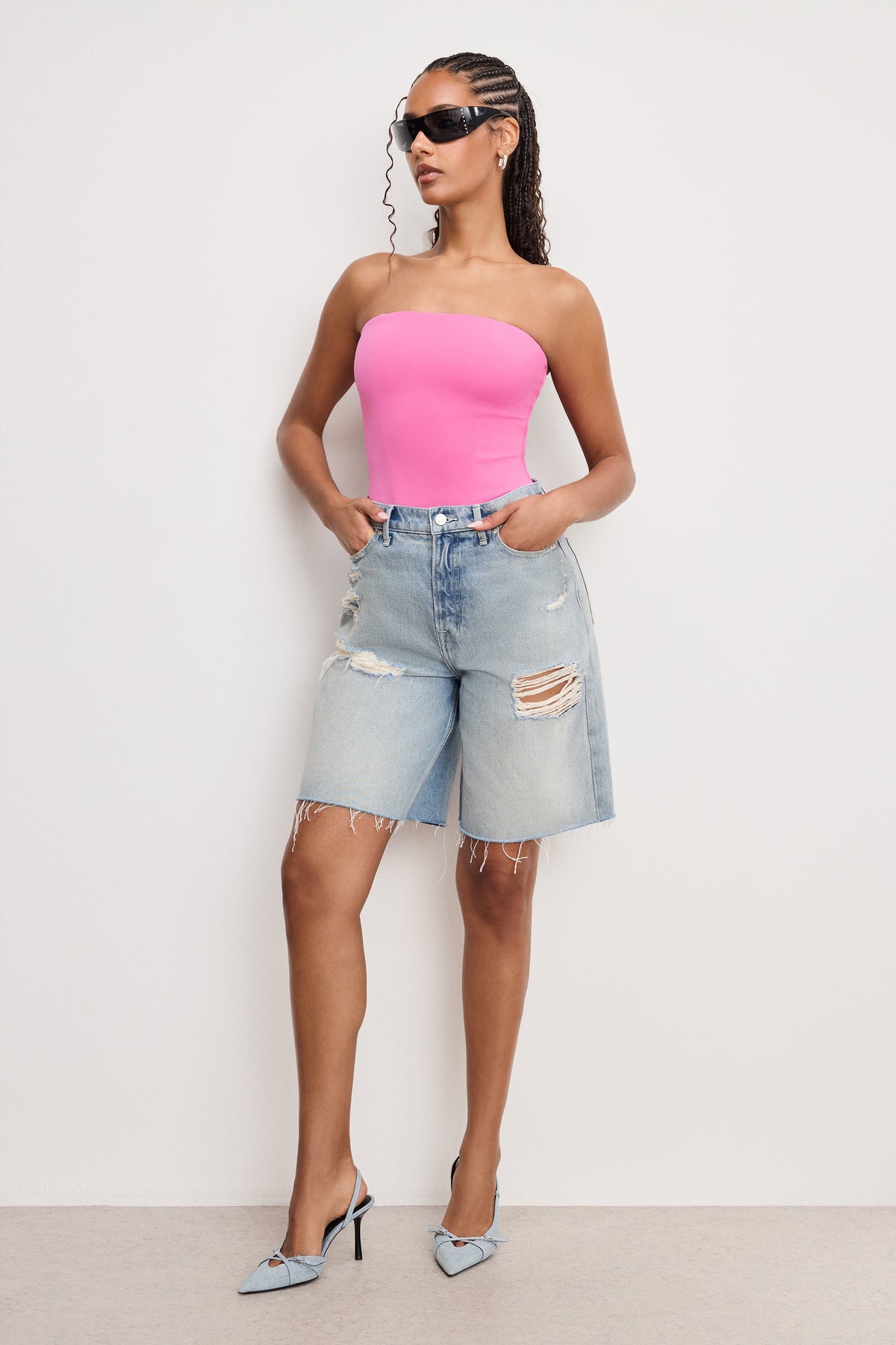 SCULPTING CORSET STRAPLESS BODYSUIT BERRY SORBET010