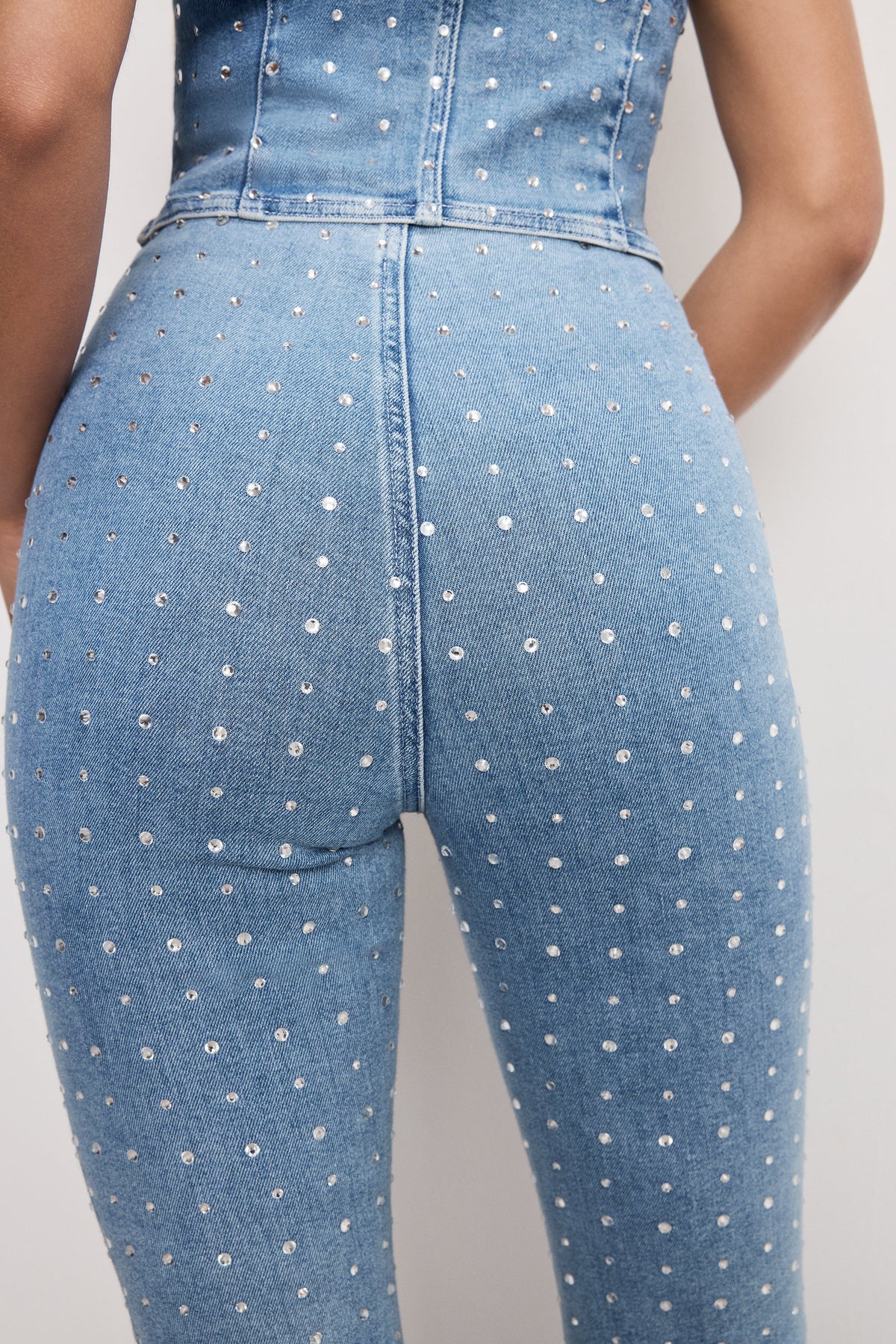 DOLLY CRYSTAL DENIM PULL ON PANTS INDIGO1023