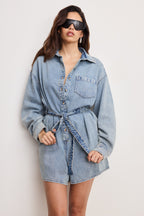 WEIGHTLESS DENIM ROMPER INDIGO793