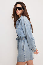 WEIGHTLESS DENIM ROMPER INDIGO793