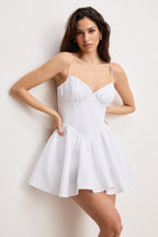 POPLIN MINI DRESS WHITE001