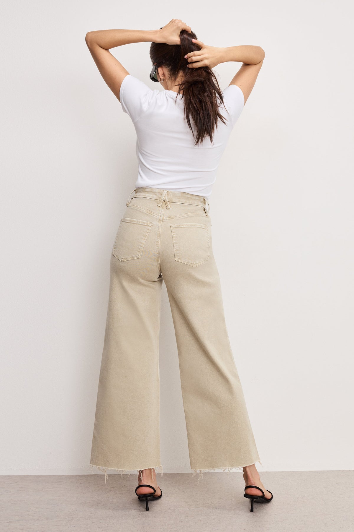 GOOD SKATE WIDE CROPPED JEANS DUNE001