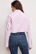 POPLIN BUBBLE SHIRT CANDY STRIPE001