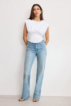 SLEEVELESS CORSET TOP WHITE001
