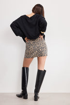 LEOPARD GOOD 90S MINI SKIRT LUCKY LEOPARD001