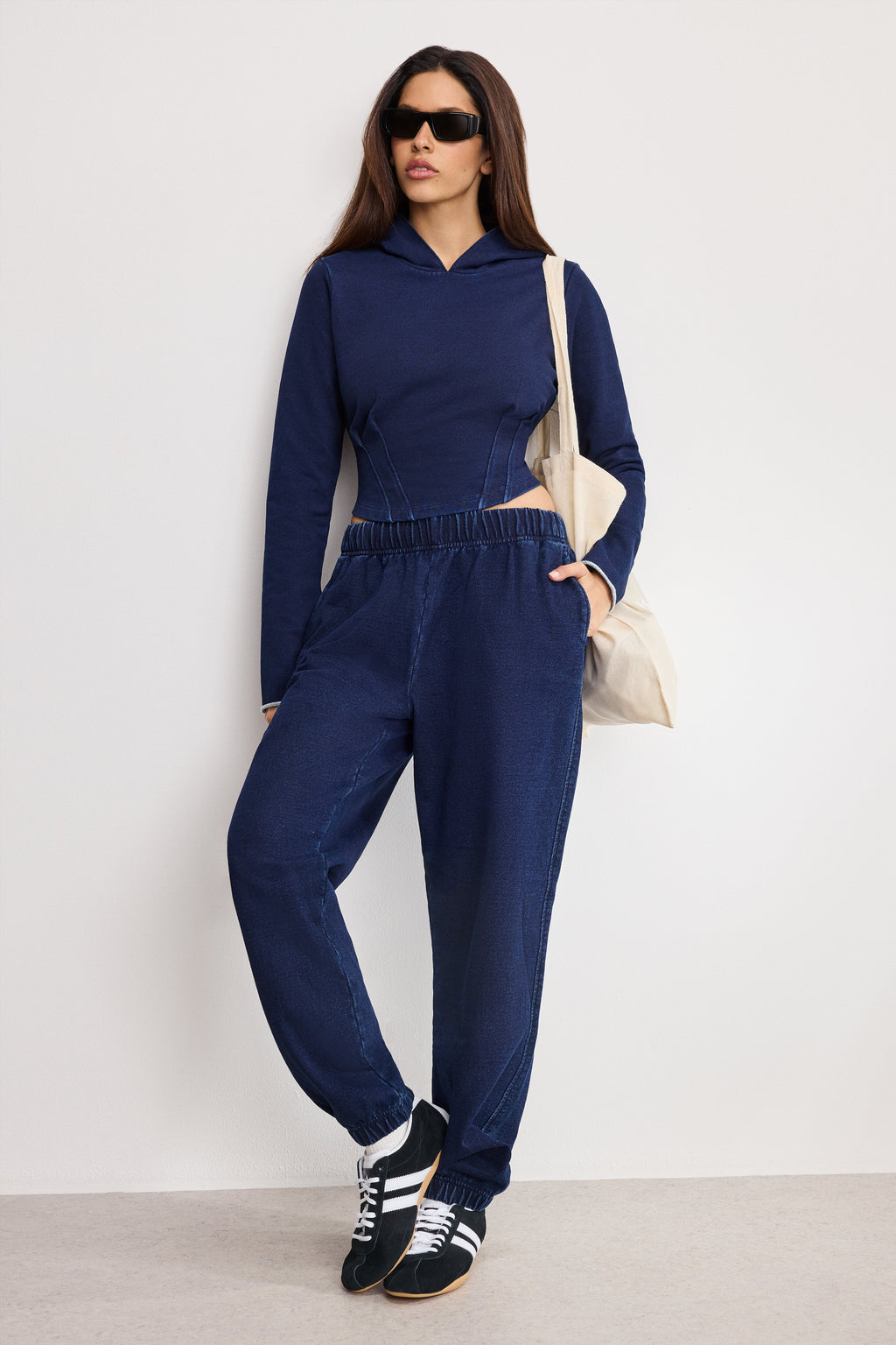 JEANIUS CORSET HOODIE INDIGO1029