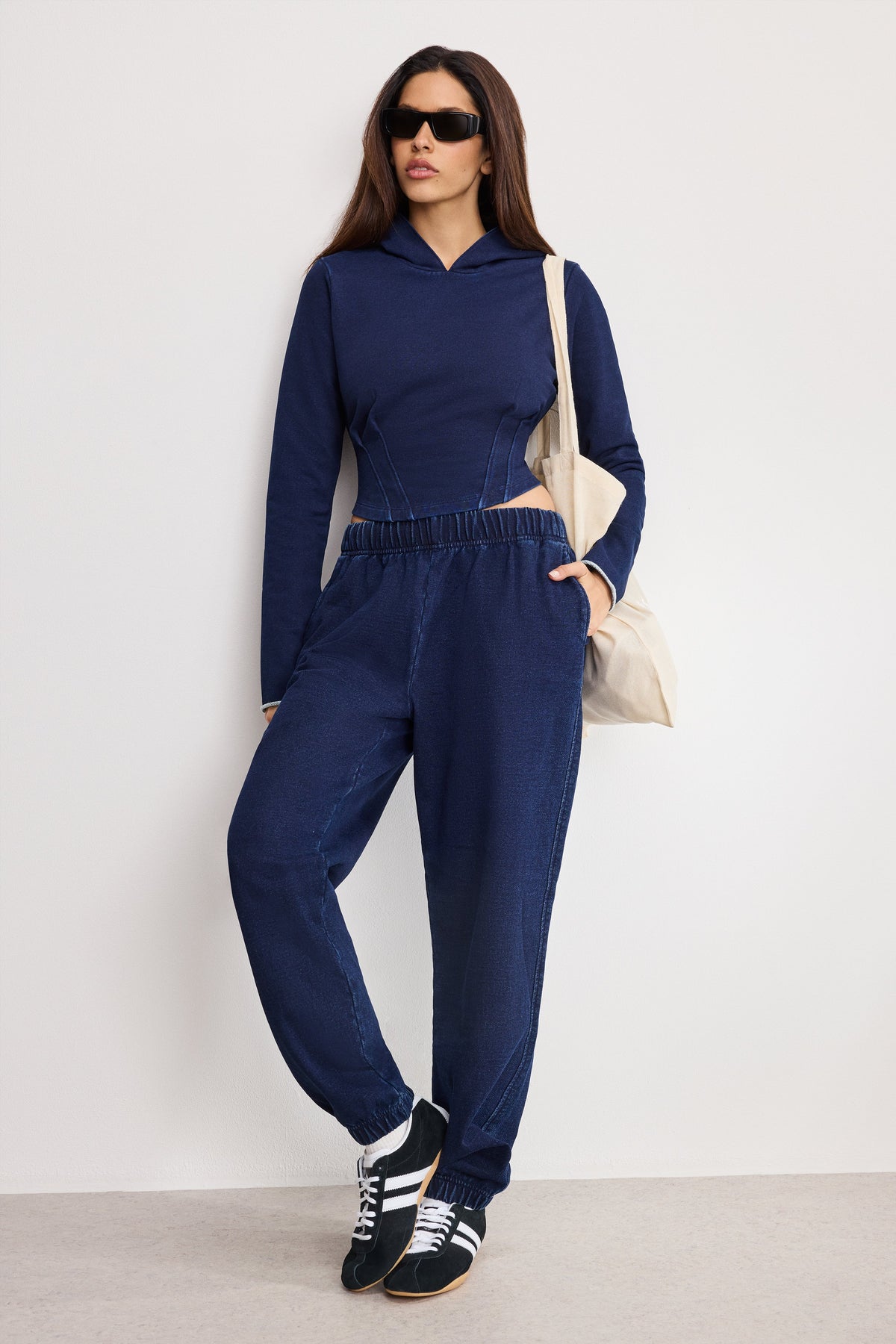 JEANIUS CORSET HOODIE INDIGO1029