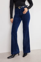 GOOD LEGS FLARE CORDUROY PANTS MIDNIGHT002