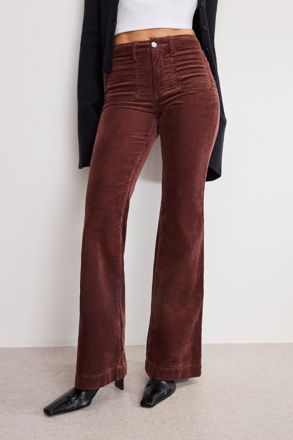 GOOD LEGS FLARE CORDUROY PANTS WALNUT004