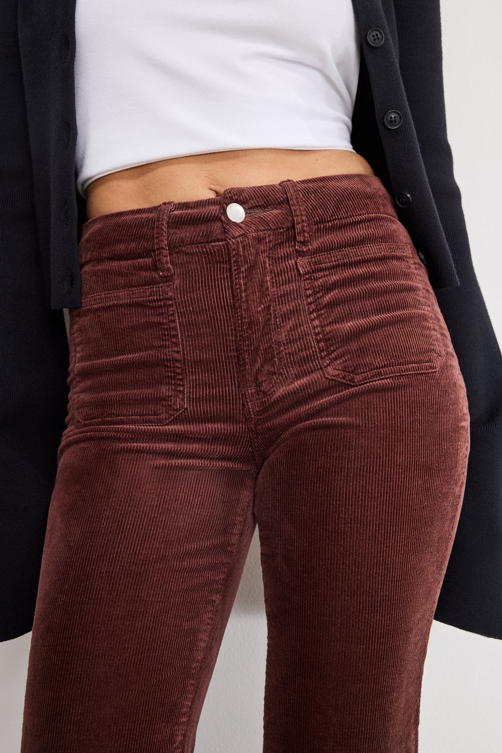 GOOD LEGS FLARE CORDUROY PANTS WALNUT004