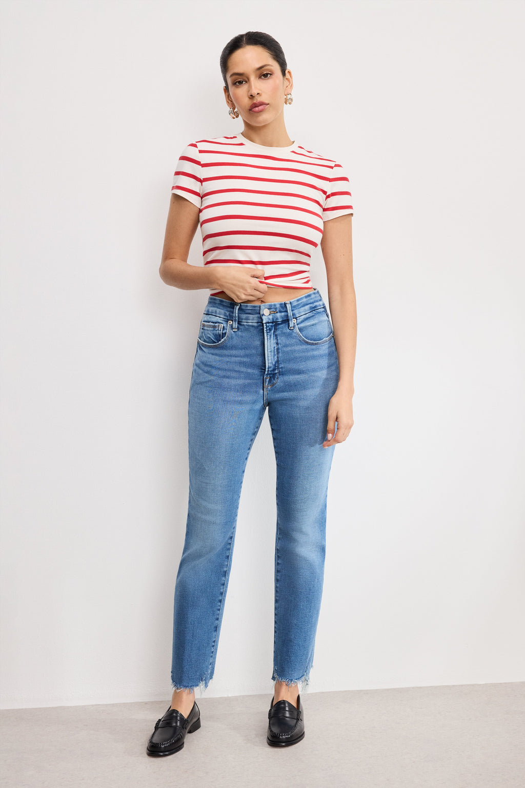 SOFT TECH GOOD LEGS STRAIGHT JEANS INDIGO514