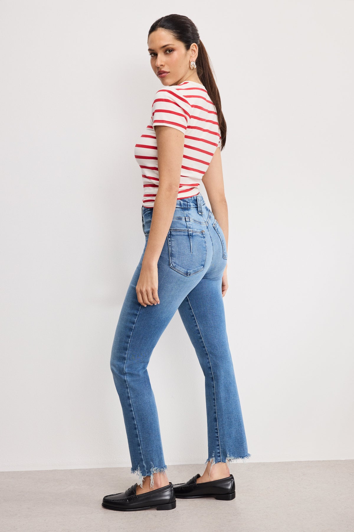 SOFT TECH GOOD LEGS STRAIGHT JEANS INDIGO514
