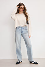 COZY KNIT CREW NECK VANILLA001