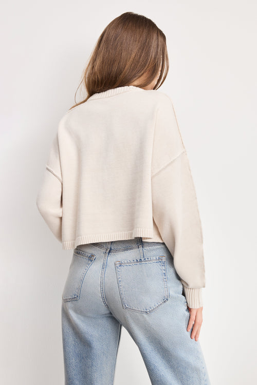 COZY KNIT CREW NECK VANILLA001