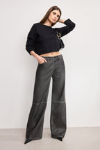 COZY KNIT CREW NECK BLACK