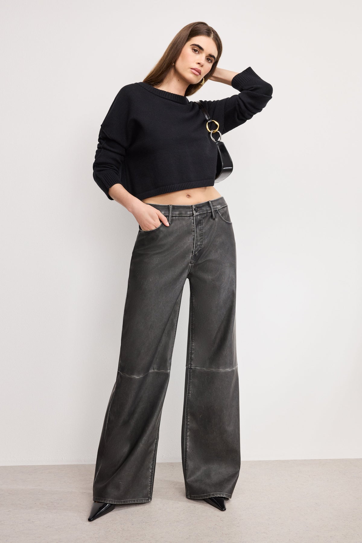 COZY KNIT CREW NECK BLACK