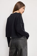 COZY KNIT CREW NECK BLACK