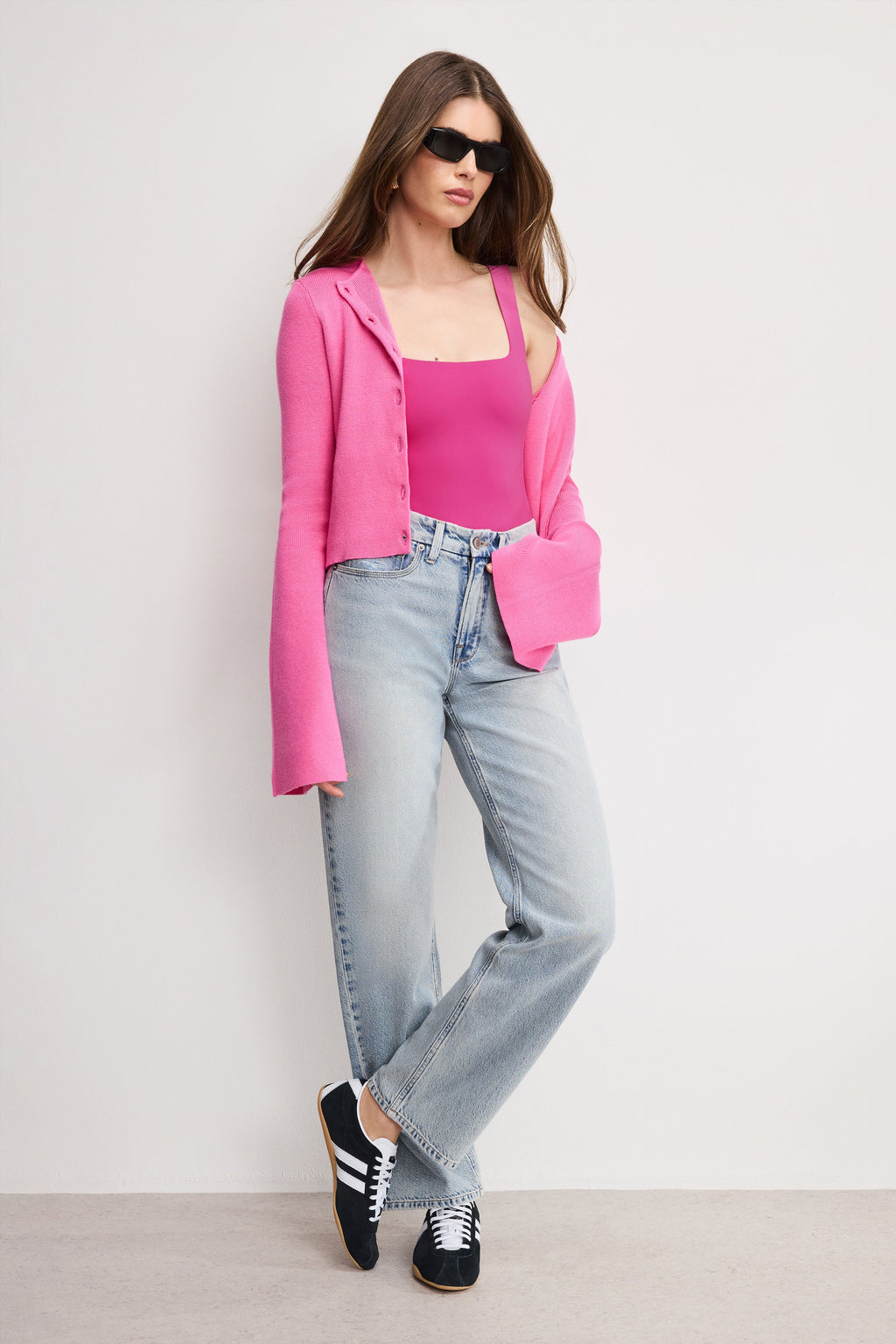 SCULPTING MODERN TANK BODYSUIT FUSCHIA002