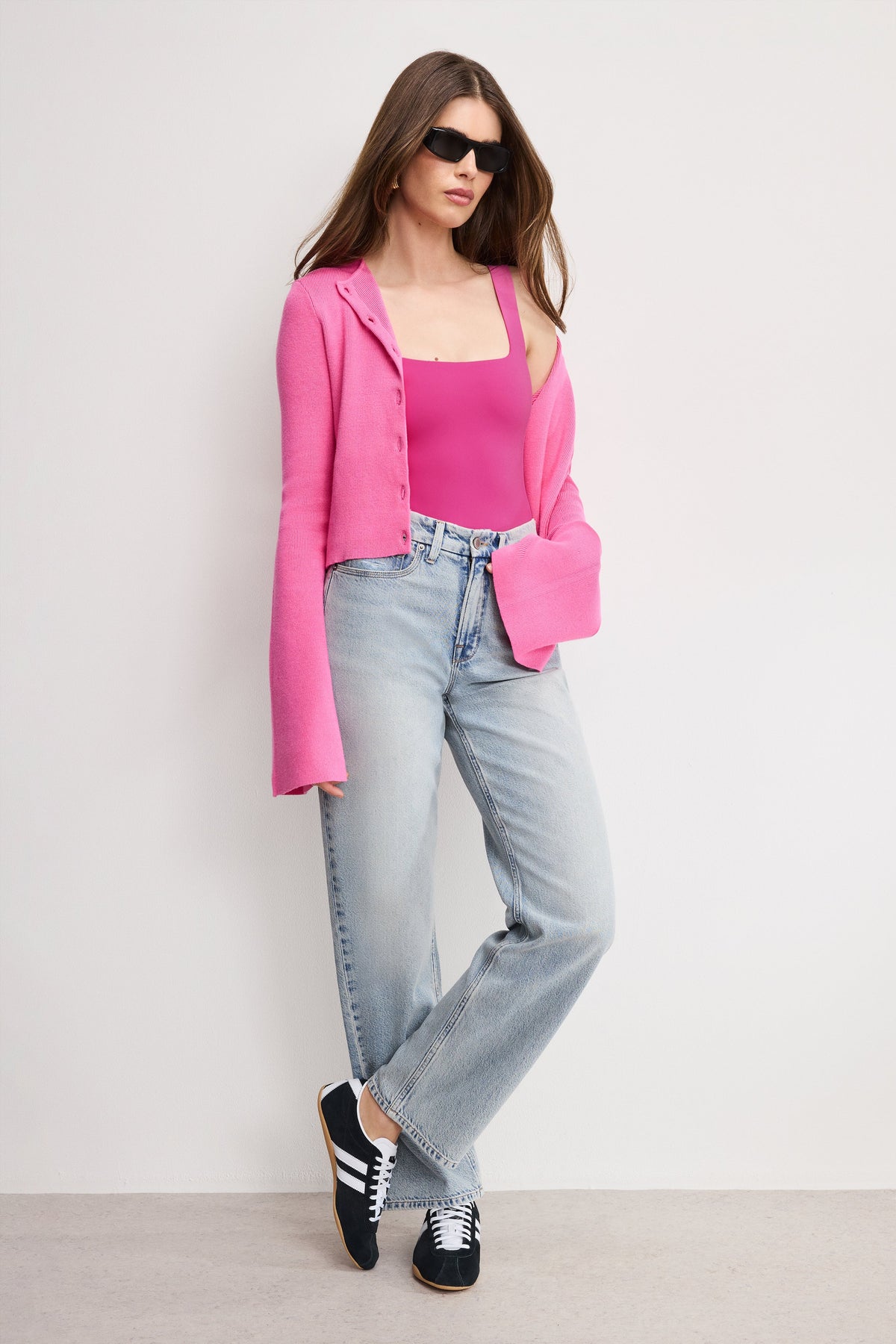 SCULPTING MODERN TANK BODYSUIT FUSCHIA002