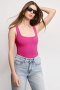 SCULPTING MODERN TANK BODYSUIT FUSCHIA002