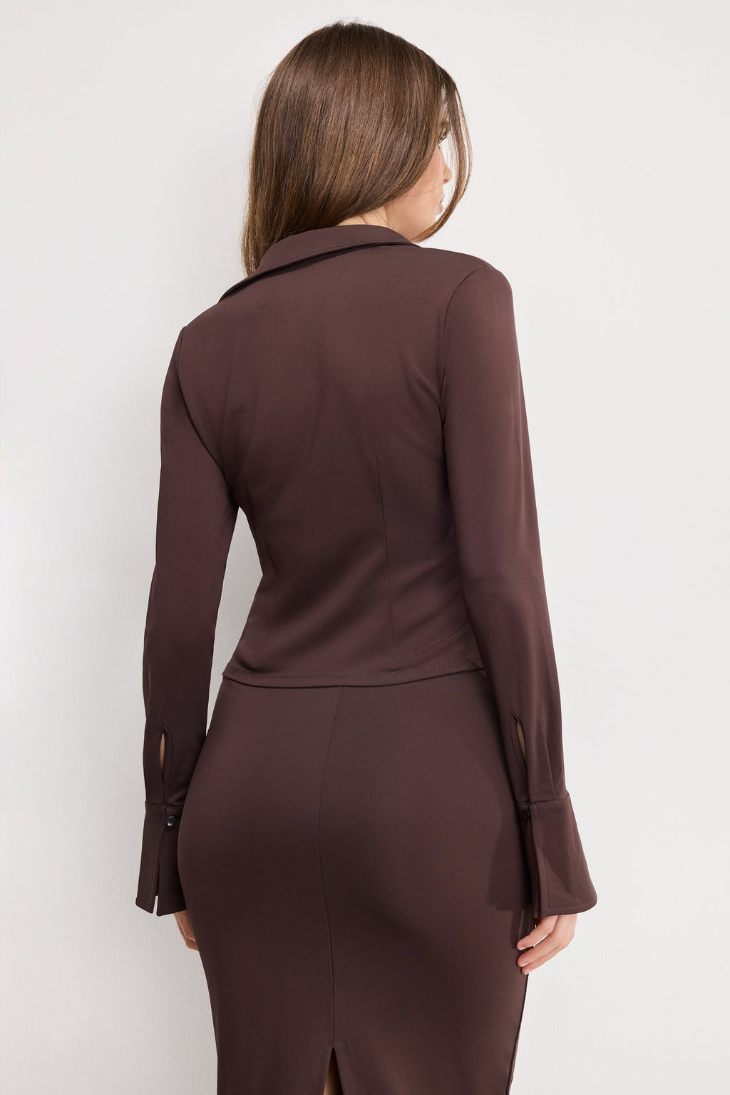 MATTE JERSEY LONG SLEEVE TOP BARK003