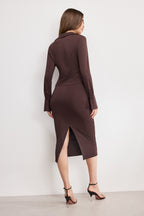 MATTE JERSEY MIDI PENCIL SKIRT BARK003