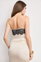 SATIN LACE CAMISOLE ECRU003