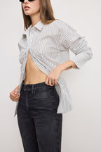 GOOD ICON STRAIGHT ANKLE JEANS BLACK404