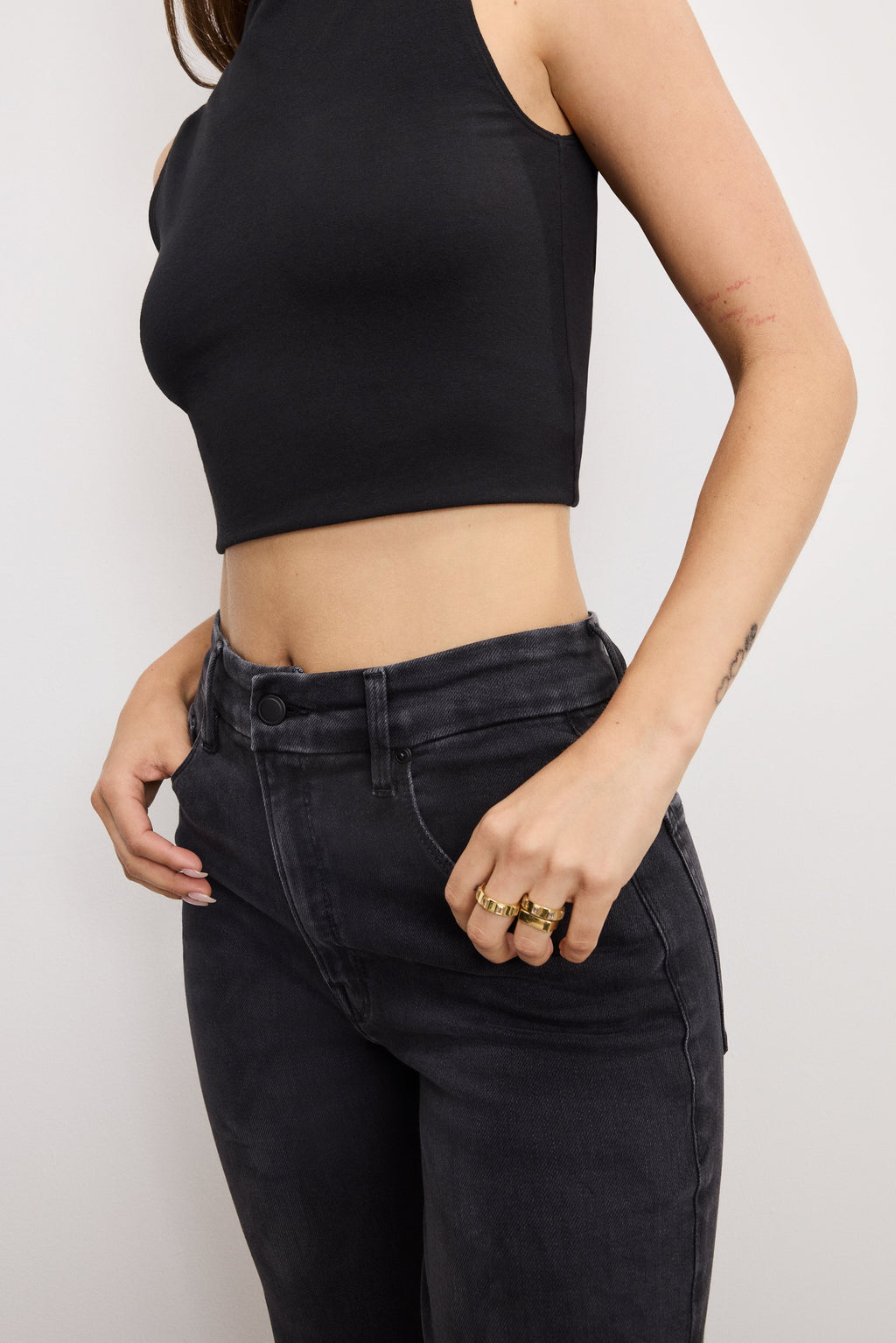 SOFT TECH GOOD TRUE STRAIGHT JEANS BLACK343
