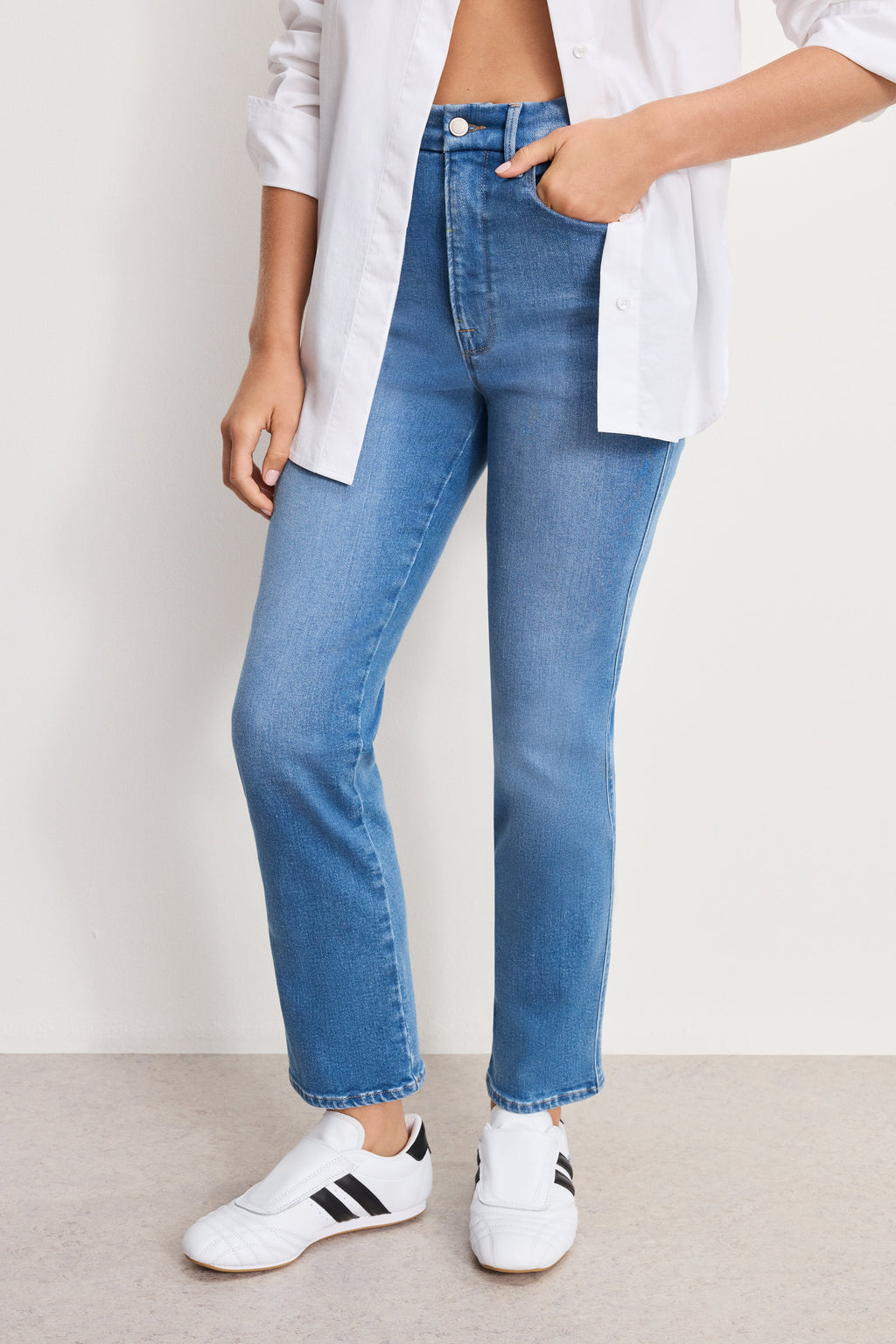 GOOD CURVE STRAIGHT COMPRESSION JEANS INDIGO268