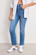 GOOD CURVE STRAIGHT COMPRESSION JEANS INDIGO268