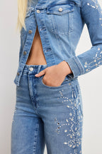 DOLLY JOLEANS CRYSTAL WIDE JEANS INDIGO1089