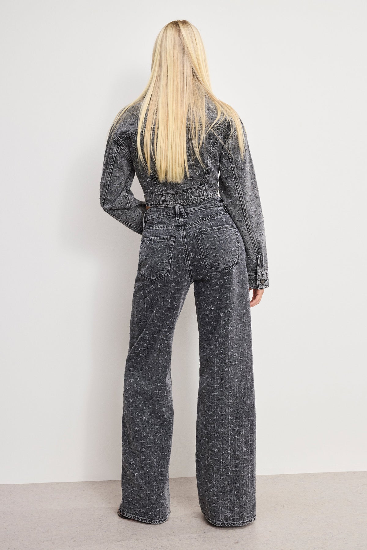 DOLLY JOLEANS CRYSTAL RELAXED JEANS BLACK415