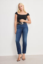 DOLLY CLASSIC CRYSTAL LEATHER BELT BLACK001
