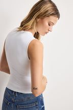WEIGHTLESS CORSET TANK TOP WHITE001